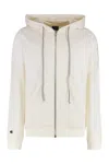 Rick Owens Jumbo Jason Cotton Hoodie In Panna