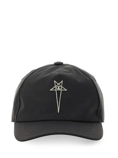 Rick Owens X Champion Baseball Cap With Embroidery