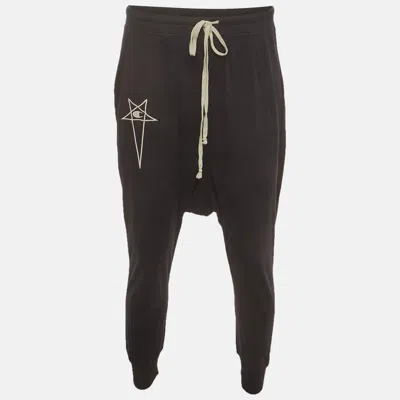 Pre-owned Rick Owens X Champion Black Cotton Drawstring Prisoner Sweatpants M