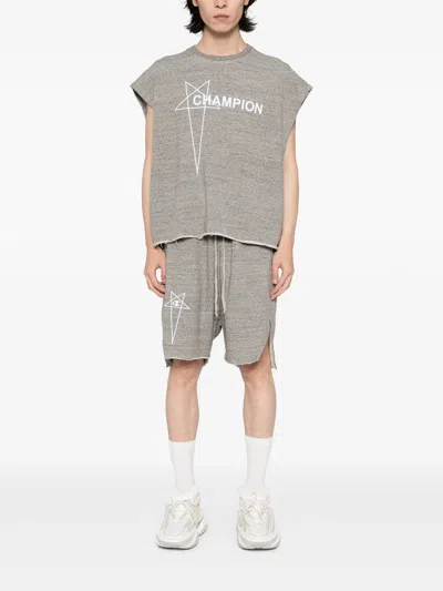Rick Owens X Champion Champion Micro Tatlin T Jersey In Gray