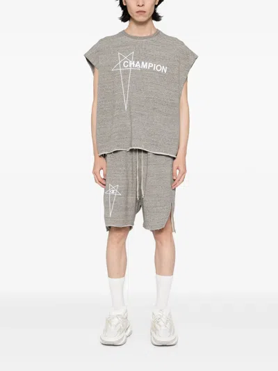 Rick Owens X Champion Champion Micro Tatlin T Jersey In Gray