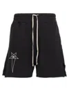 Rick Owens X Champion Bermuda Shorts With Drawstring Trousers Black In Black