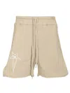 Rick Owens X Champion Cotton Shorts Trousers White In Neutral
