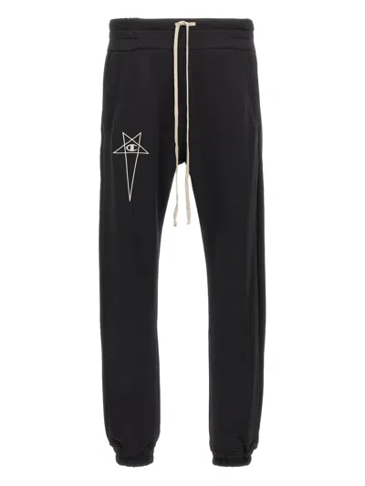 RICK OWENS X CHAMPION COTTON TRACK PANTS