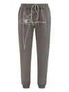 Rick Owens Cotton Sweatpants With Elastic Waistband And Ribbed Cuffs In Grey
