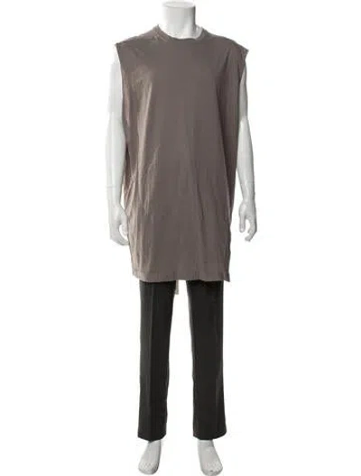 Pre-owned Rick Owens X Champion Crew Neck Sleeveless T-shirt In Gray