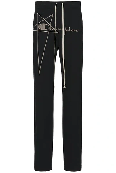 Rick Owens Black Champion Edition Dietrich Sweatpants
