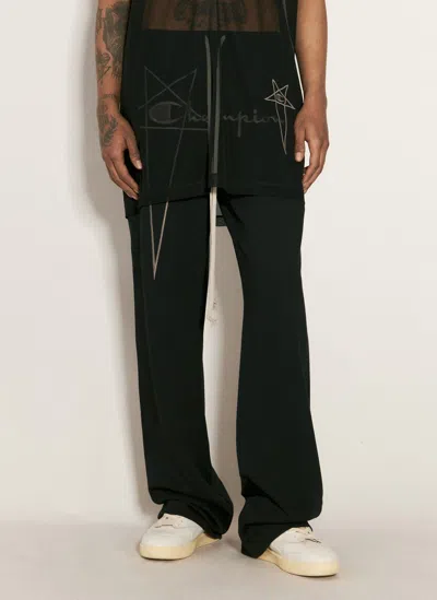 Rick Owens X Champion Dietrich Drawstring Track Trousers In Black