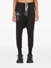 Rick Owens X Champion Dropped-crotch Star-logo Embroidered Trousers In Black