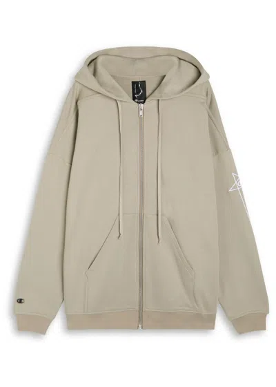 RICK OWENS RICK OWENS X CHAMPION JUMBO JASON'S HOODED COTTON SWEATSHIRT