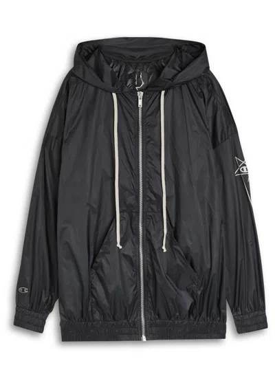 RICK OWENS RICK OWENS X CHAMPION JUMBO JASON'S HOODED COTTON SWEATSHIRT