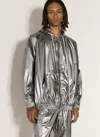 Rick Owens X Champion Man Jacket Silver Size Xl Polyamide In Gray