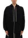 Rick Owens X Champion Jumbo Jason's Hoodie In Black