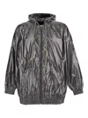 Rick Owens X Champion Man Jacket Silver Size Xl Polyamide In Gray