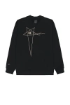 Rick Owens Black Champion Edition Jumbo Sweatshirt In Black