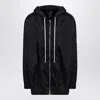 Rick Owens X Champion Lightweight Black Zip Jacket In Nylon In Black