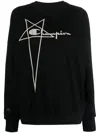 Rick Owens X Champion Women's Tommy Sweatshirt In Black