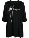 Rick Owens X Champion Cw02c9229chjeg Nero In Black