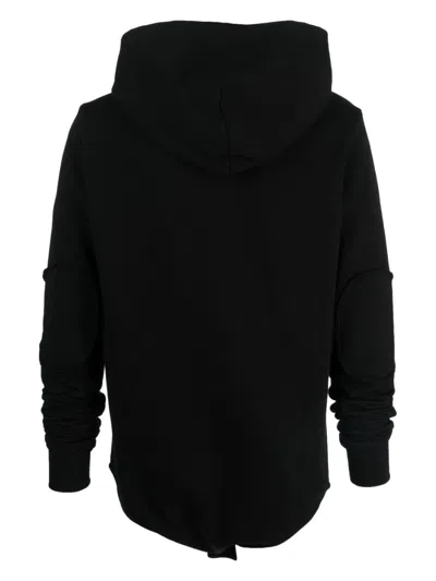 Rick Owens X Champion Logo-embroidery Cotton Hoodie In Black