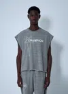 Rick Owens X Champion Logo Motif T-shirt In Gray