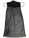 Rick Owens X Champion Logo-patch Veil Face Mask In Schwarz
