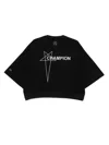 Rick Owens X Champion Cotton Sweatshirts In Black