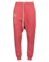 Rick Owens X Champion Man Pants Coral Size L Cotton In Red