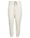 Rick Owens X Champion Man Pants Ivory Size Xl Cotton In White