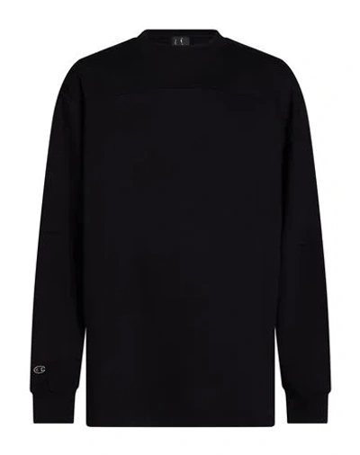 Rick Owens X Champion Man Sweatshirt Black Size Xl Cotton
