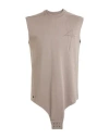 Rick Owens X Champion Man Sweatshirt Taupe Size Xl Cotton In Gray