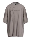 Rick Owens X Champion Man T-shirt Taupe Size Xxl Cotton In Gray