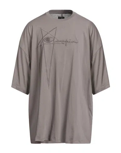 Rick Owens X Champion Man T-shirt Taupe Size Xxl Cotton In Gray