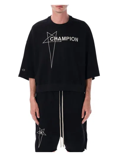 RICK OWENS X CHAMPION MEN'S TOMMY T CORPPED TOP
