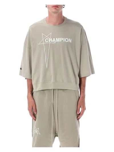 RICK OWENS X CHAMPION MEN'S TOMMY T CORPPED TOP