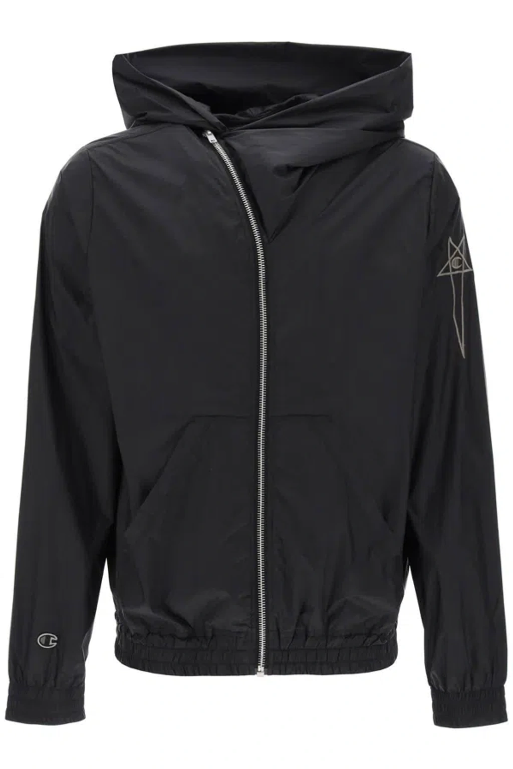 Rick Owens X Champion Mountain Hoodie Windbreaker Jacket In Nylon