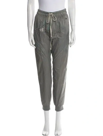 Pre-owned Rick Owens X Champion Pleated Accents Sweatpants In Gray