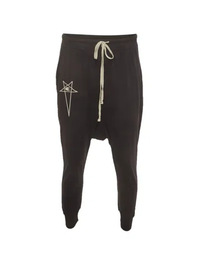 Pre-owned Rick Owens X Champion Prisoner Drawstring Track Pants In Black