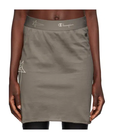 Rick Owens Gray Champion Edition Sacrimini Miniskirt In 34 Dust