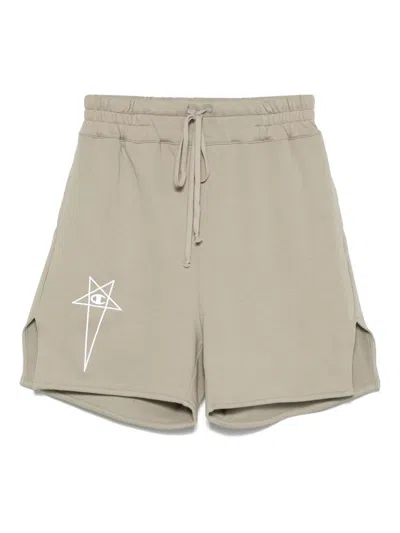 Rick Owens X Champion Shorts In Green