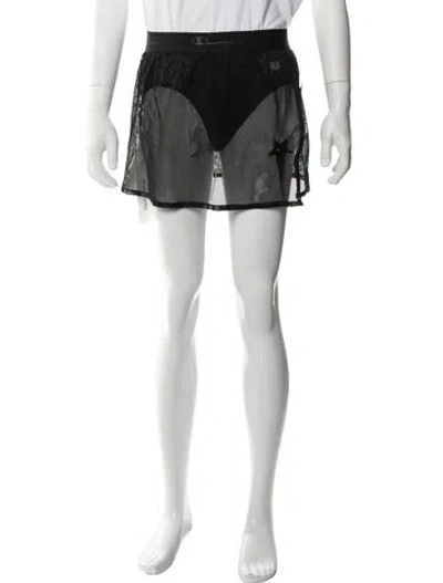 Pre-owned Rick Owens X Champion Swim Briefs W/ Tags In Black