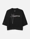 Rick Owens Champion Tommy Oversized Logo-embroidered Cotton-jersey T-shirt