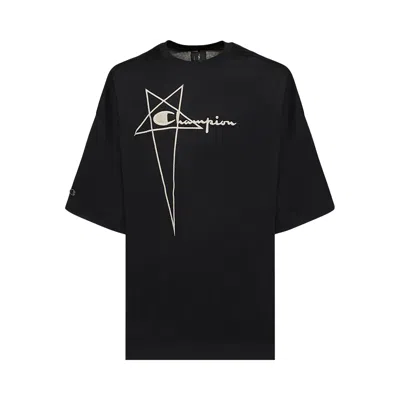 Pre-owned Rick Owens X Champion Tommy T-shirt 'black'