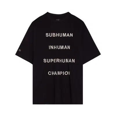 Pre-owned Rick Owens X Champion Tommy T-shirt 'black' | Men's Size Xxl