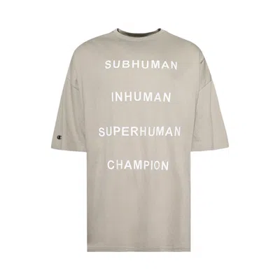 Pre-owned Rick Owens X Champion Tommy T-shirt 'pearl' | White | Men's Size L