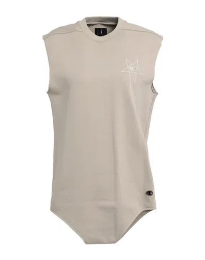 Rick Owens X Champion Woman Top Beige Size Xl Cotton