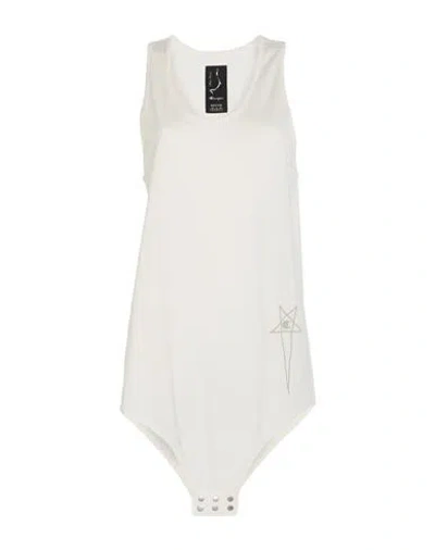Rick Owens X Champion Woman Bodysuit Off White Size L Cotton