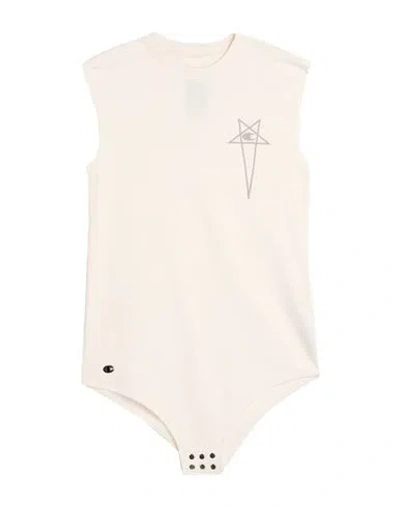 Rick Owens X Champion Woman Bodysuit Off White Size M Cotton