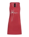 Rick Owens X Champion Woman Mini Dress Tomato Red Size L Cotton