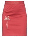 Rick Owens X Champion Woman Mini Skirt Tomato Red Size M Cotton In Tomato Red