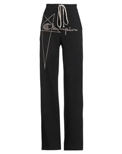 Rick Owens X Champion Woman Pants Black Size L Cotton